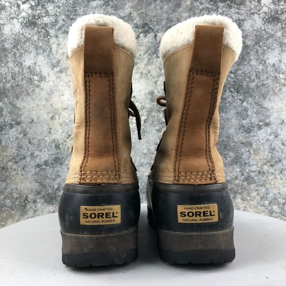 Sorel Women's Size 8 Caribou II Brown Lace-Up Waterproof Sherpa Winter Boots - Picture 9 of 16